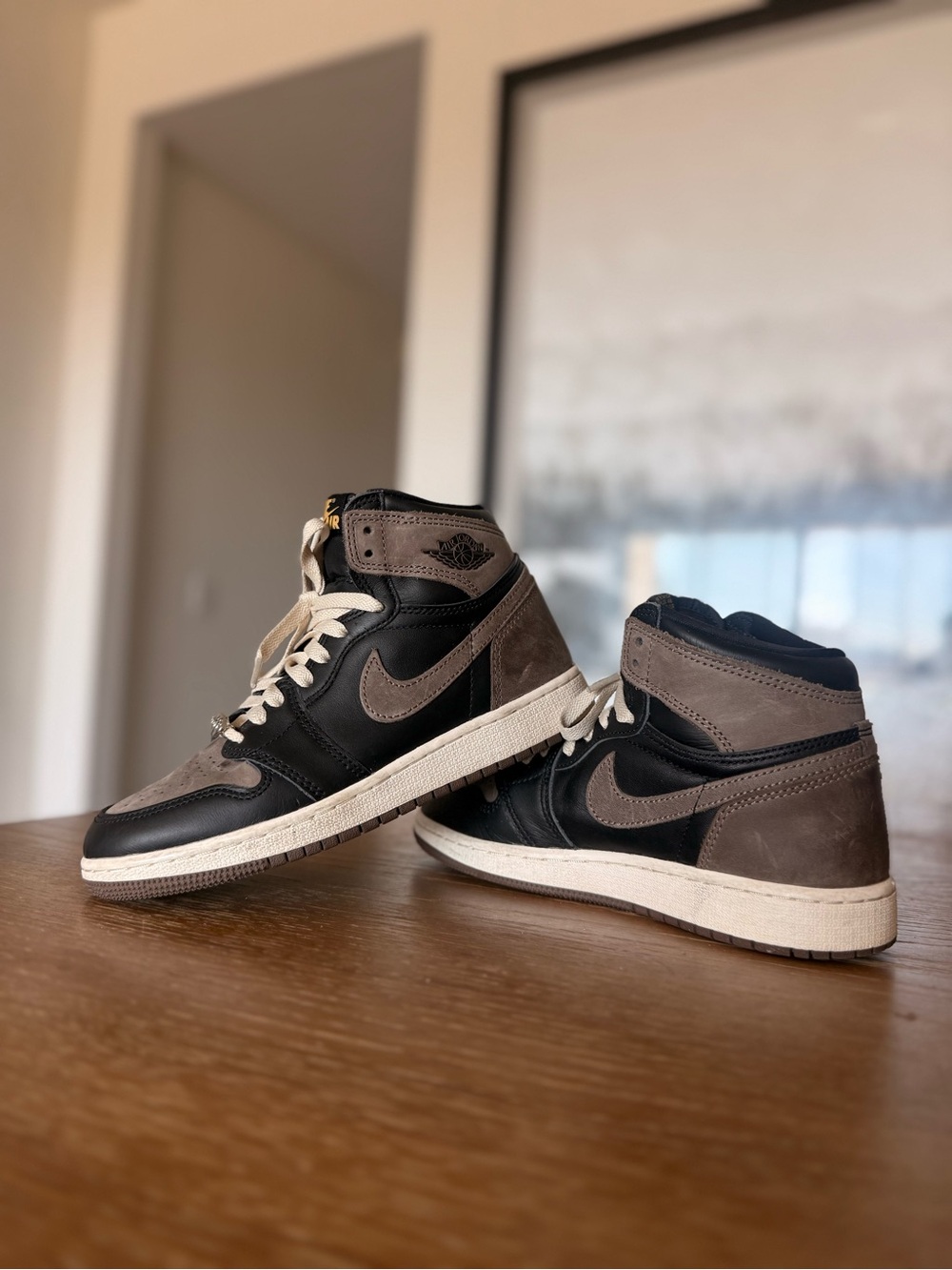 Nike Air Jordan 1 High - Black and Brown Suede